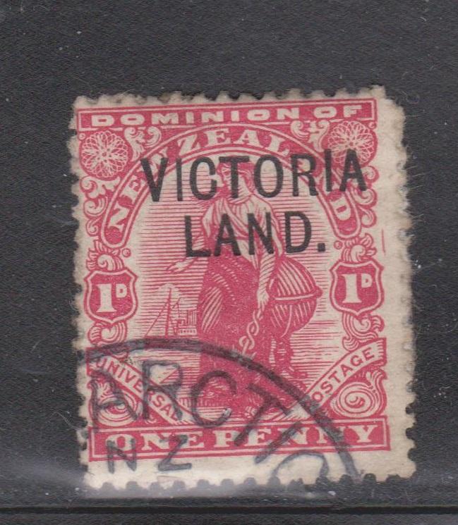 NEW ZEALAND Scott # 131d Used - Victoria Land Overprint From Shackleton 1909 Exp