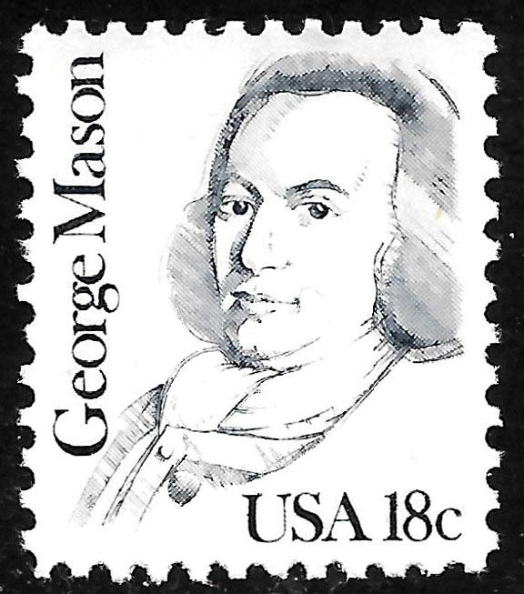 Scott 1858   18¢ George Mason Single, MNH