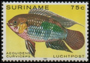 Suriname C93 - Mint-NH - 75c Dwarf Flag Cichlid (1980) (cv $1.20)