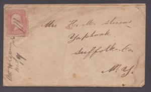 **US 19th Century Cover, SC# 64b Mt. Algor, IA RARE, DPO7 M/S Cancel, Contents