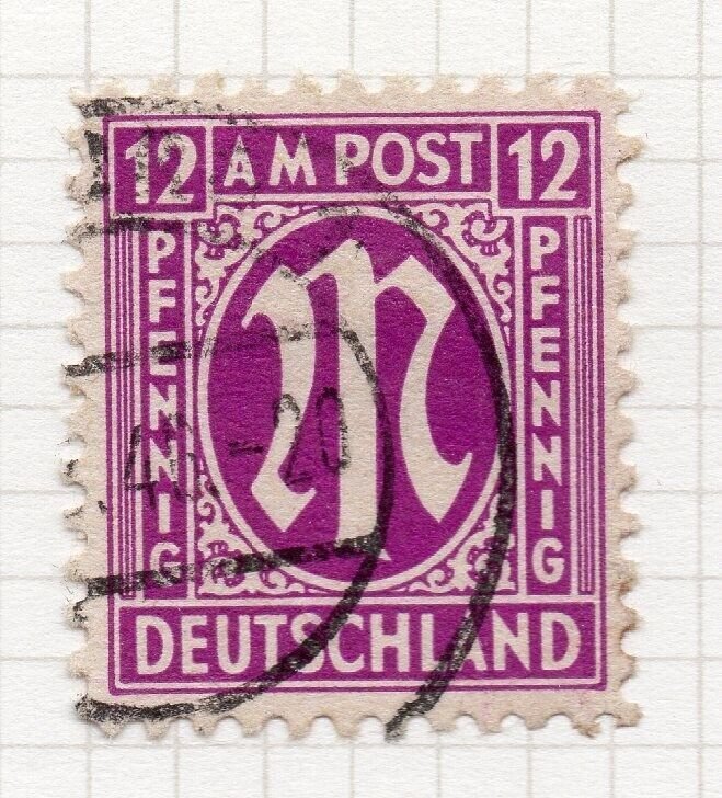 Germany British & American Occ Zone 1945 Early Issue Fine Used 12pf. NW-97533