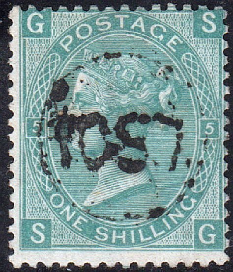 SG:   117,Plate 5   used with Telegraph Postmark 1871