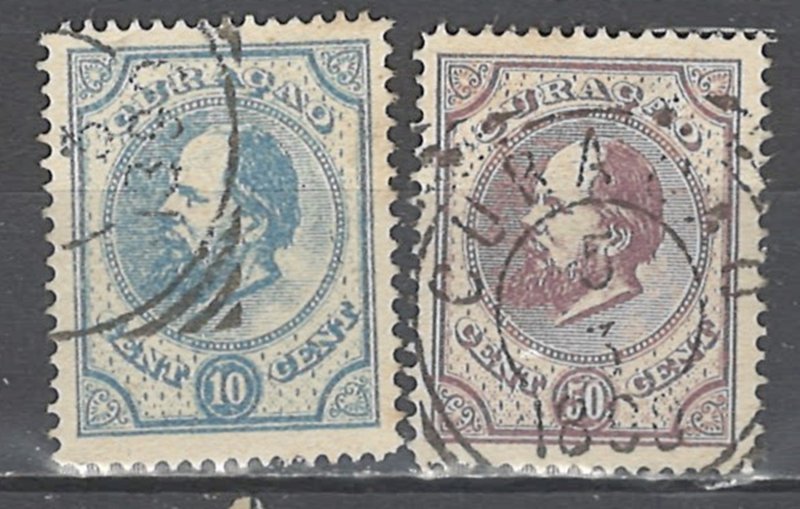 COLLECTION LOT # 2557 NETHERLANDS ANTILLES #4+6 1873 CV=$19.50