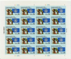 Mariana Islands Sheet of Twenty 29 Cent Postage Stamps Scott 2804