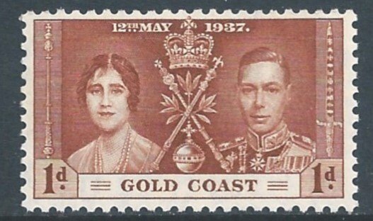 Gold Coast #112 NH 1p 1937 Coronation Issue