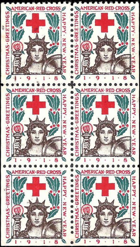 WX22a Mint,OG,NH... Christmas Seal Block of 6... SCV $2.00 (for 10)