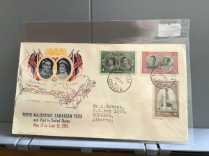 Canadá 1939 Victoria   Royal Tour Air Mail stamps cover R29230