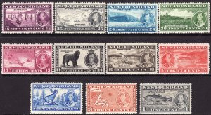 1937 Newfoundland KGVI portrait type complete set MVLH Sc# 233 / 243 CV:$41.90