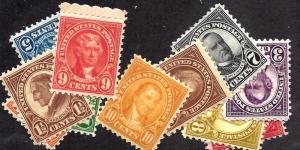 632-642 Mint,OG,NH... SCV $27.20... The 7-cent is LH