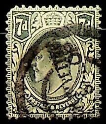 GB 1910 7d SG 249 Used KEVII LEFT UPPER PERF DEFECTIV (002904)