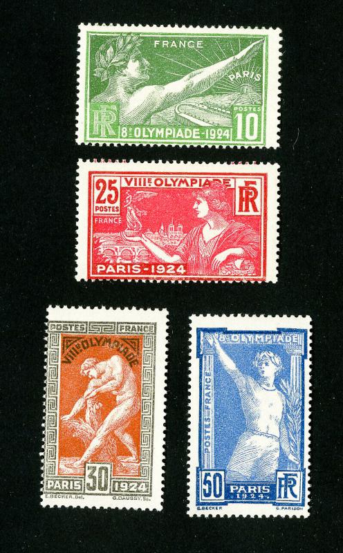 France Stamps # 198-201 F OG LH Set of 4 Scott Value $41.00