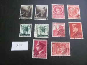 GERMANY 1939-1940S USED HITLER LOT  (213)