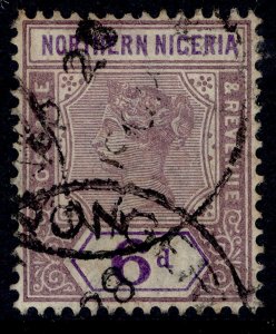 NORTHERN NIGERIA QV SG6, 6d dull mauve & violet, FINE USED. Cat £50.