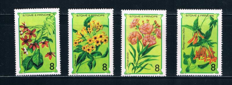 Saint Thomas and Prince Is 503a-d MNH Flowers (GI0333)+