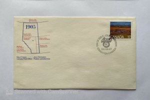 CANADA FDC , CANADA POST OFFICE 	ALBERTA 1905-1980	1980	EDMONTON CANADA 		SINGLE