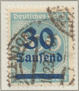 Germany Deutsches Reich Hyper Inflation 30T on 200Mk stamp Weimar Republic Mi285
