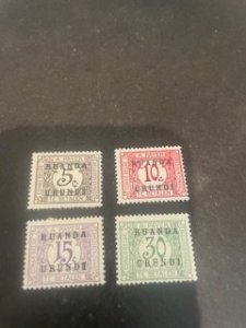 Ruanda-Urundi sc J1-J4 MHR