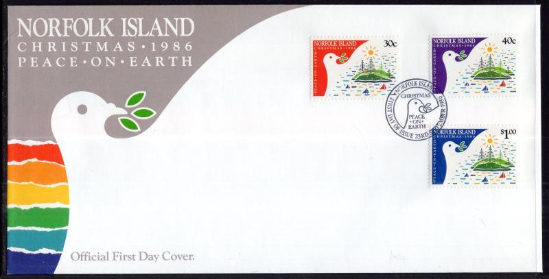 Norfolk Island 389-391 Christmas U/A FDC