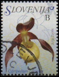 Slovenia 792 - Used - B (30c) Lady's Slipper (2009) (cv $0.85)