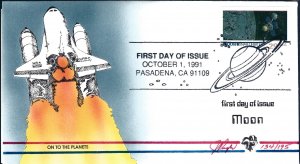 Pugh Designed/Painted Mission Moon FDC...147 of 195 created!