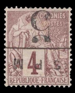 MOMEN: FRENCH ST PIERRE SC #10 VAR. INVERTED SURCHARGE 1885 MINT OG H LOT #65965