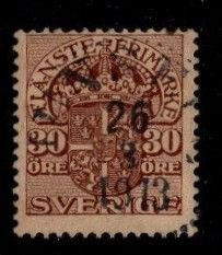 Sweden -  #O37 Official (Wmk 180)  - Used