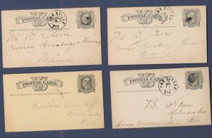 USA - Scott UX5 - lot of eleven different postmarks