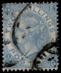 GB QV SG120b, SCARCE 2s milky blue, FINE USED. Cat £2000. EG