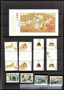 *KAPPYSstamps 17082 CHINA PROC -  COLLECTION OF SETS, SINGLES SOUVENIR SHEETS NH