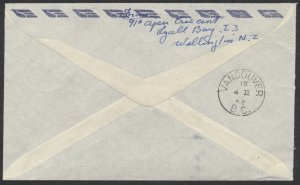 1952 1st CPA Air Mail Service Aukland New Zealand to Vancouver Canada