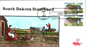 #2416 South Dakota Statehood B Line FDC