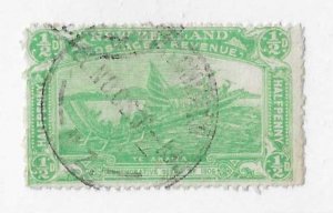 New Zealand Sc #122  1/2p  emerald  used VF