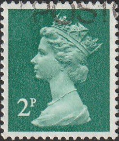 Great Britain #SGX1000a 1984 2p Emerald QEII Machin Head USED-F.