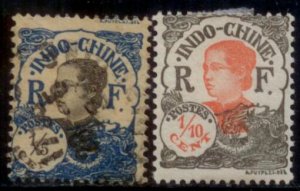 Indo China 1922 SC# 94-5 Used/M-hing remnant M1