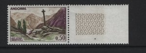 Andorra French #150 MNH  1961 Gothic Cross Meritxell 50c