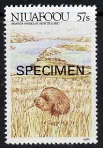 Tonga - Niuafo'ou 1988 Kiwi 57s opt'd SPECIMEN from Islan...