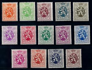 [66461] Belgium 1929 Lion VF Complete Set 14 Values MNH Original Gum