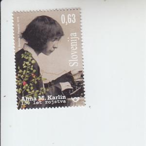 2019 Slovenia Alma M. Karlin Author (Scott 1318) MNH