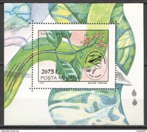 1994 Romania Environment Protection Danube Delta Flowers Bl295 ** Rm320