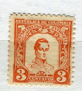 COLOMBIA; ANTIOQUINA 1899 Cordoba issue Mint hinged 3c. value