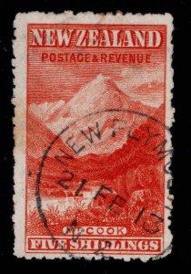 New Zealand Scott 120 Used  1902 Mt. Cook stamp, watermark 61, Nice Cancel