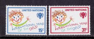 UN - NY # 310-311, Year of the Child, MNH, 1/2 Cat.