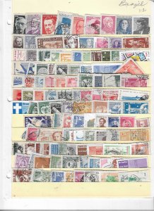 BRAZIL COLLECTION ON STOCK SHEET MINT/USED