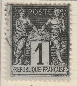 France France 1877 Sage 1c Type II Used Y&T 83 €1 A23P11F11817-
