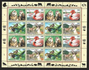 Doyle's_Stamps: MNH Complete Set 1998 U.N. Endangered Species Sheets