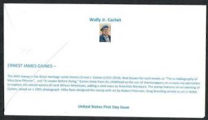 5753 Ernest J Gaines Stamp - Wally Jr. Cachet 23-H-101 FDC -FDOI - Lafayette, LA