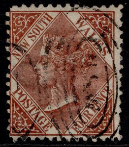 AUSTRALIA - New South Wales QV SG214, 2½d rose, FINE USED. Cat £18.