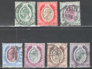 MALTA #21-27 Used,  F/VF,    CV $44.85  .....   3740014