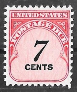 J95 7 Cents Carmine Rose & Black (1959) Stamp Mint OG NH F-VF