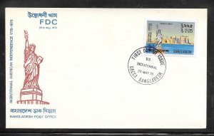 Just Fun Cover Bangladesh #112 FDC BICENTENNIAL AMERICA INDPENDENCE (my2765)